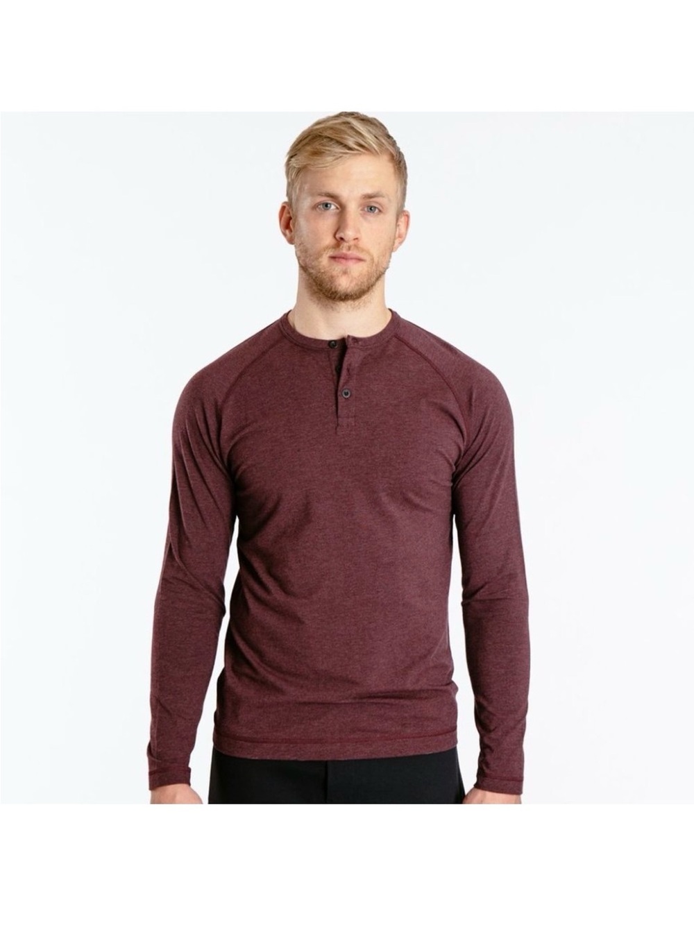 Public Rec Go-To Long Sleeve Henley dark purple Sz XL Men’s tee top